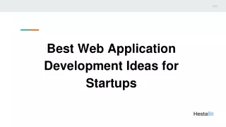best web application development ideas