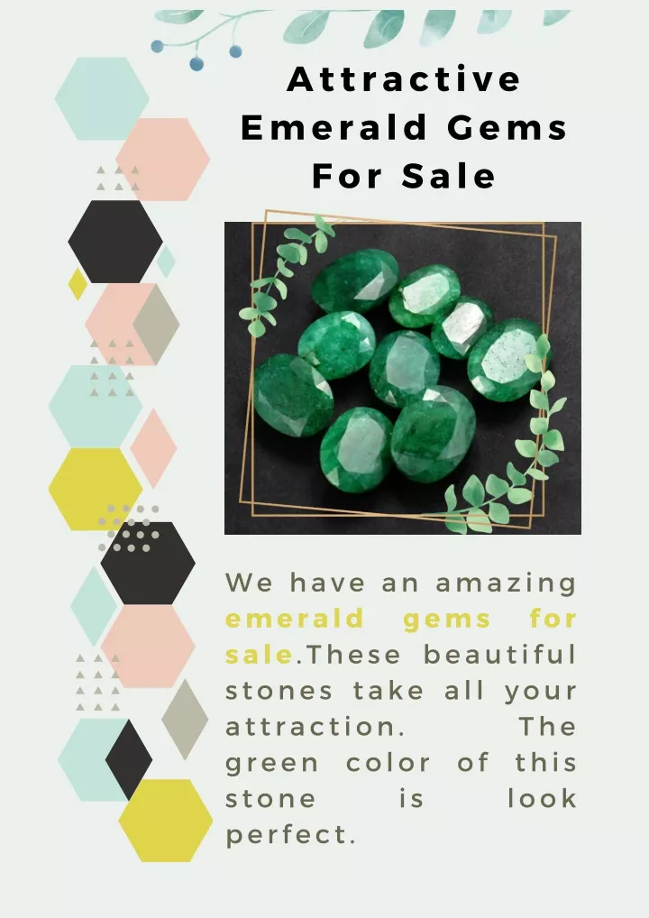 attractive emerald gems for sale