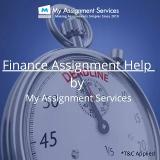 finance assignment help by my assignment services