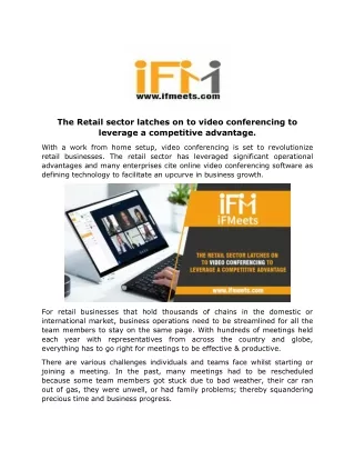 the retail sector latches on to video