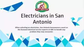 Electricians in San Antonio, TX