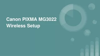 canon pixma mg3022 wireless setup