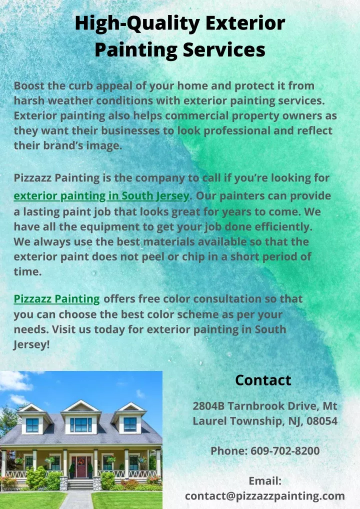 high quality exterior painting services