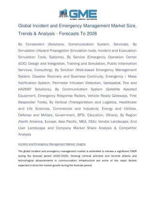global incident and emergency management market