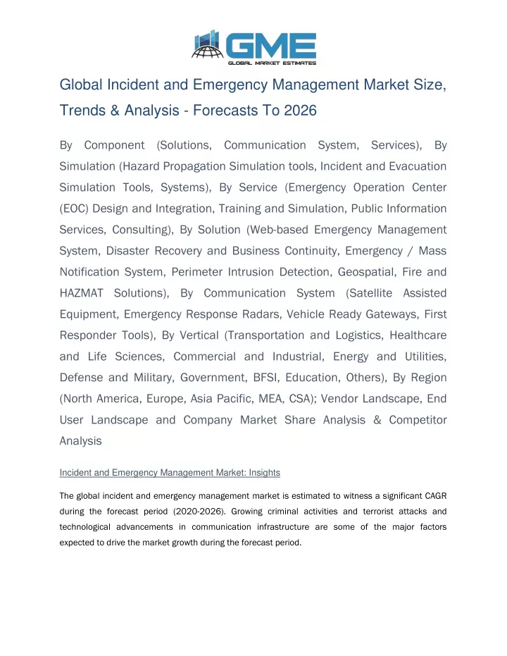 global incident and emergency management market