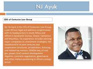 Nj Ayuk - CEO of Centurion Law Group