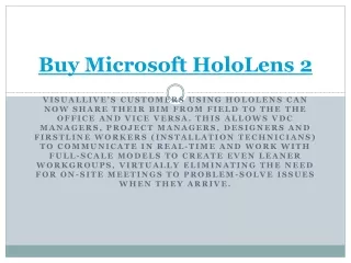 Buy Microsoft HoloLens 2