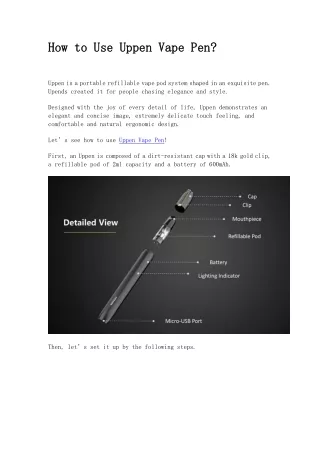 how to use uppen vape pen how to use uppen vape