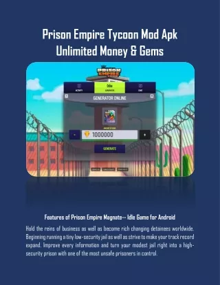 Prison Empire Tycoon Mod Unlimited Money and Gems