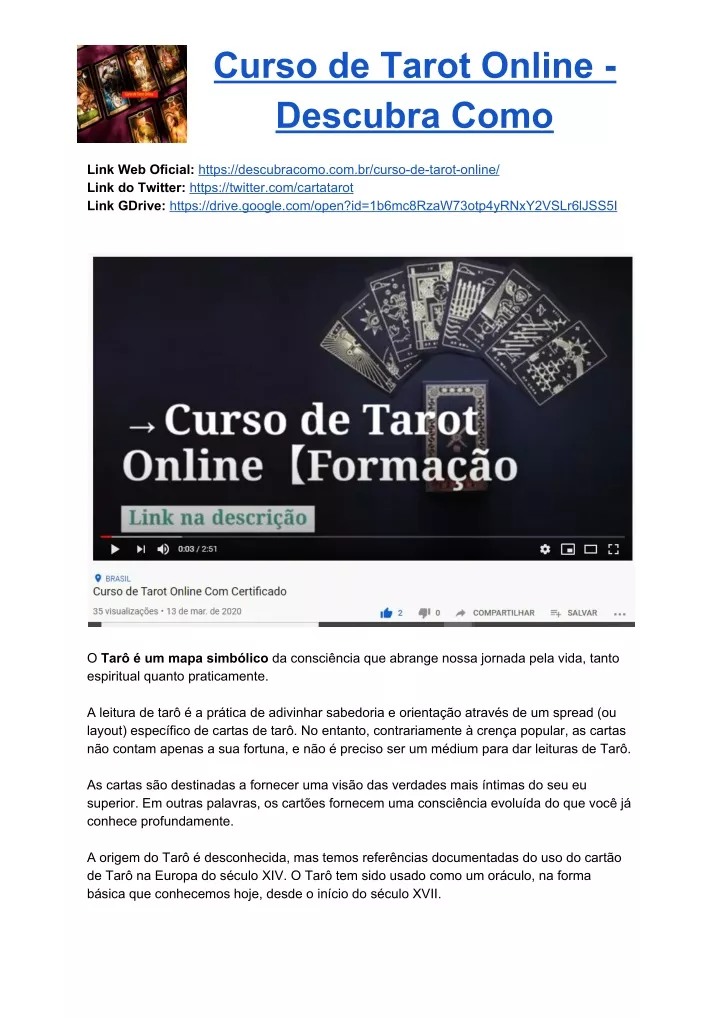 curso de tarot online descubra como