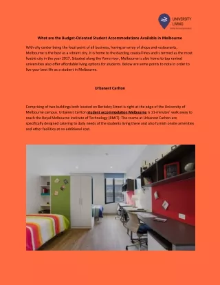 What are the budget-oriented student accommodations available in Melbourne