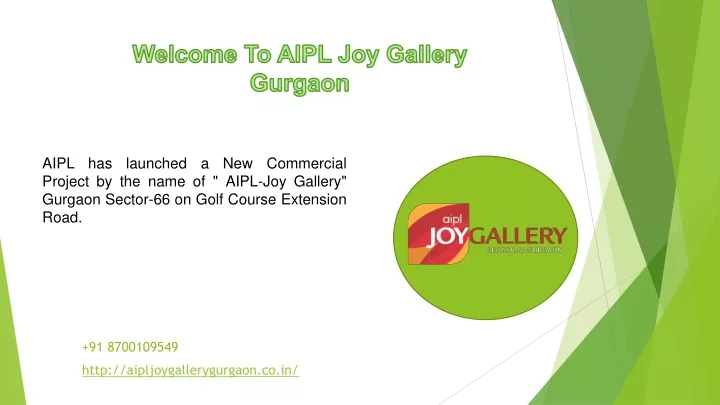welcome to aipl joy gallery gurgaon