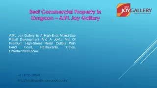 AIPL Joy Gallery Gurgaon New Launch - Commercial Space