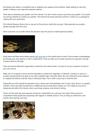 purchasing rare metal is a wonderful