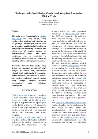 challenges in the study design conduct