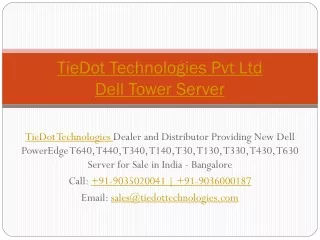 tiedot technologies pvt ltd dell tower server