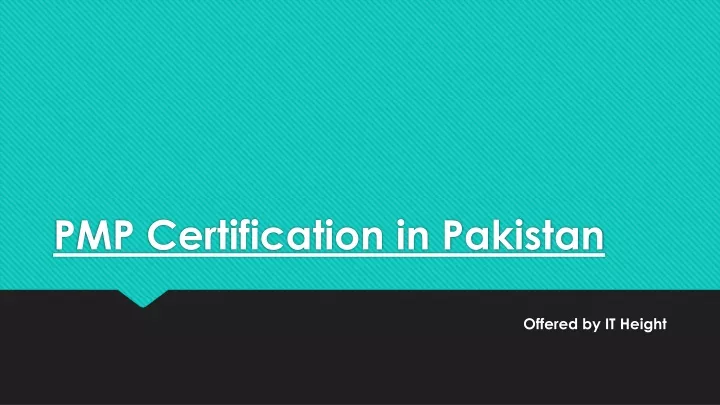 pmp certification in pakistan