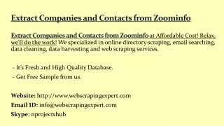 extract companies and contacts from zoominfo