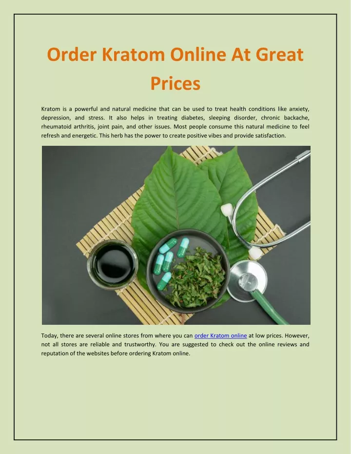 order kratom online at great prices