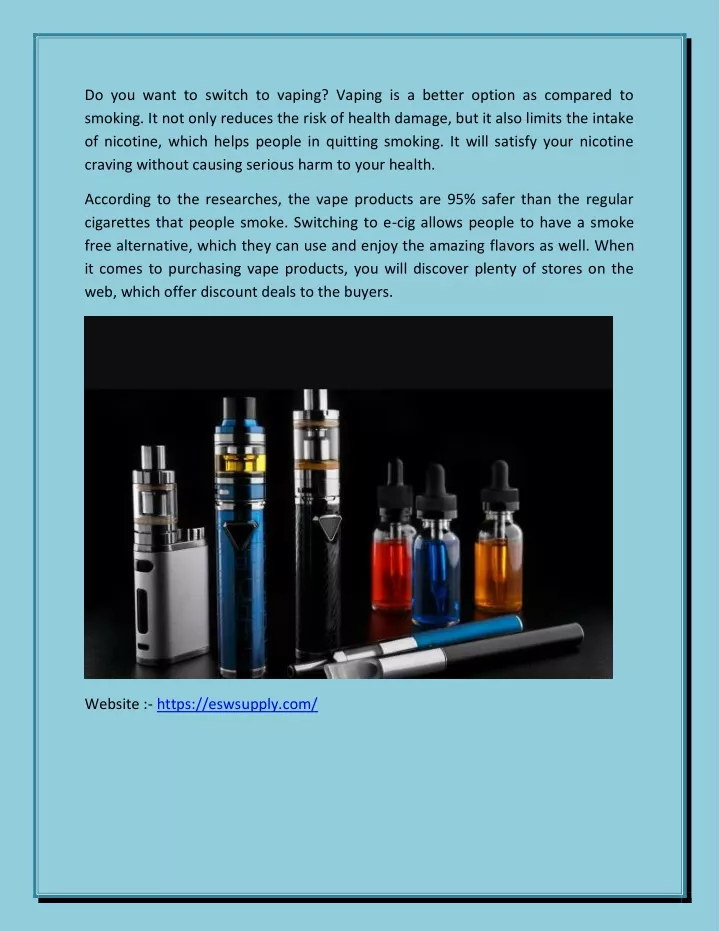 do you want to switch to vaping vaping