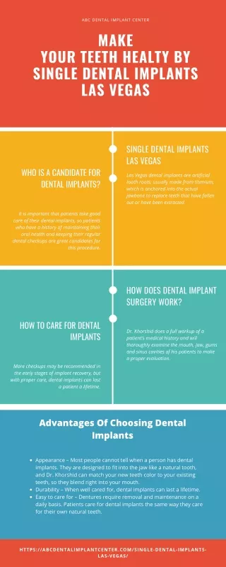 Make your teeth healty by Single Dental Implants Las Vegas