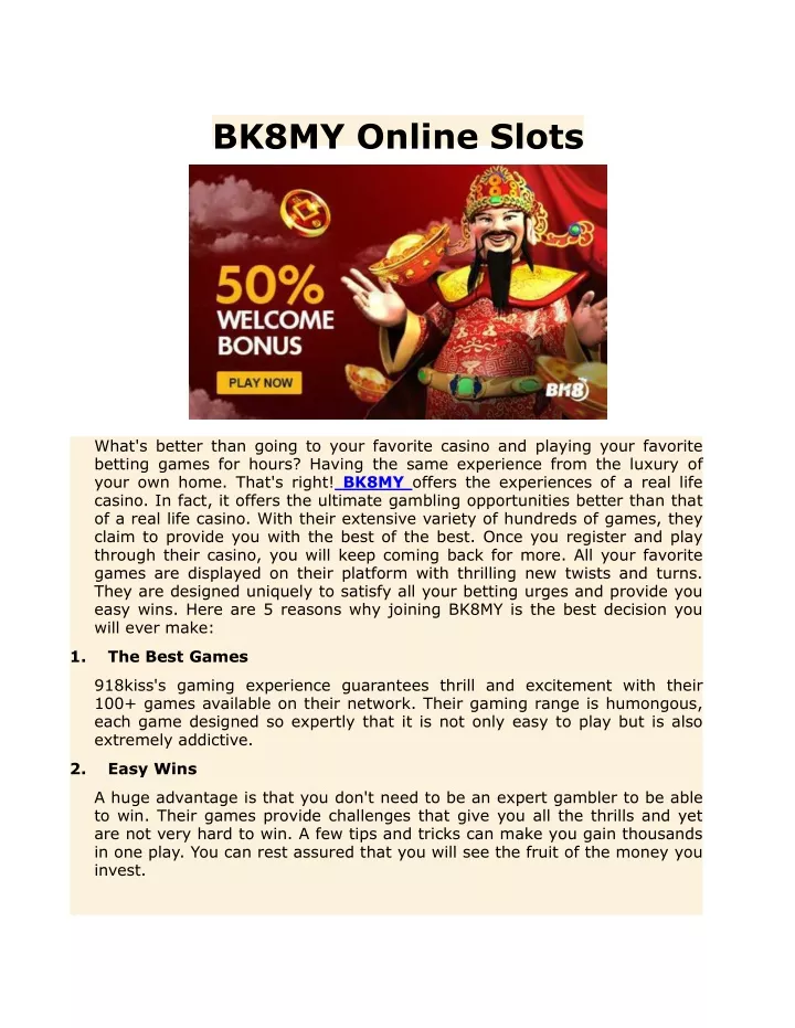 bk8my online slots