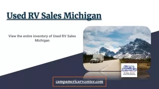 Used RV Sales Michigan