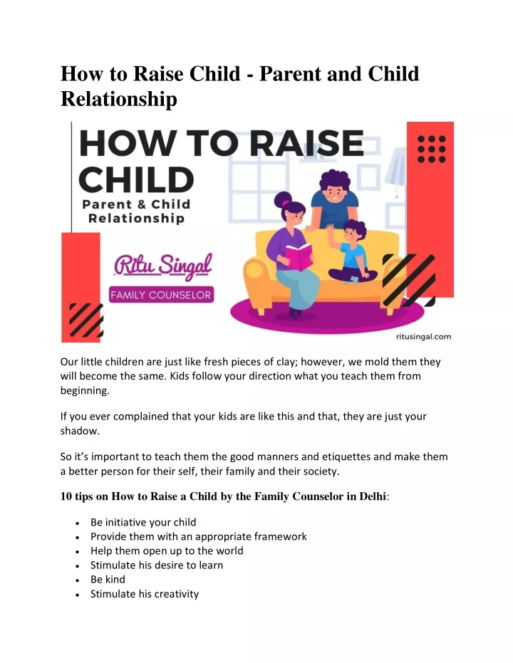 how to raise child parent and child relationship