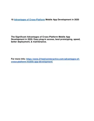 10 advantages of cross platform mobile