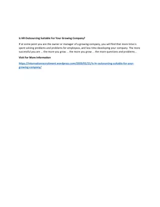 is hr outsourcing suitable for your growing