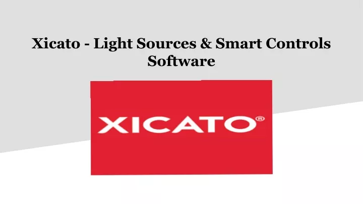 xicato light sources smart controls software