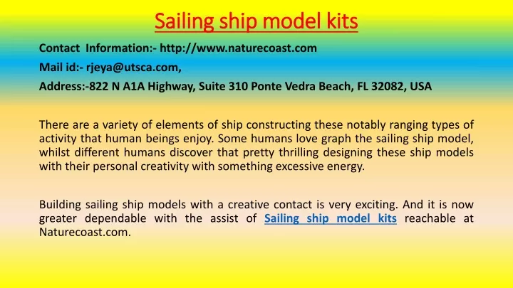 sailing ship model kits