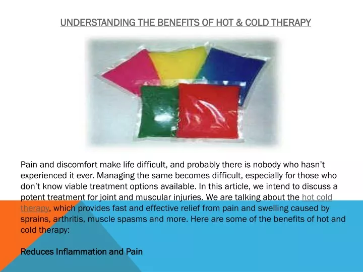 understanding the benefits of hot cold therapy