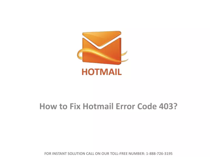 how to fix hotmail error code 403