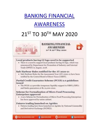 banking financial awareness