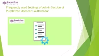 frequently used settings of admin section of purpletree opencart multivendor