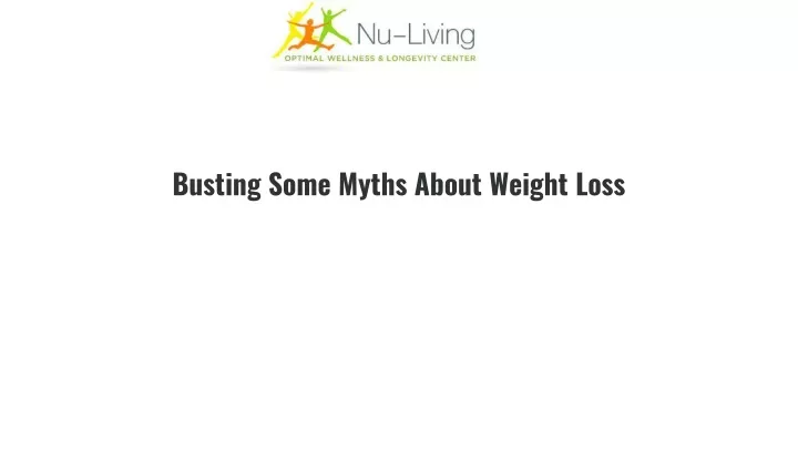 busting some myths about weight loss