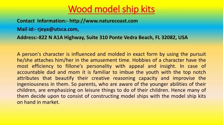wood model ship kits