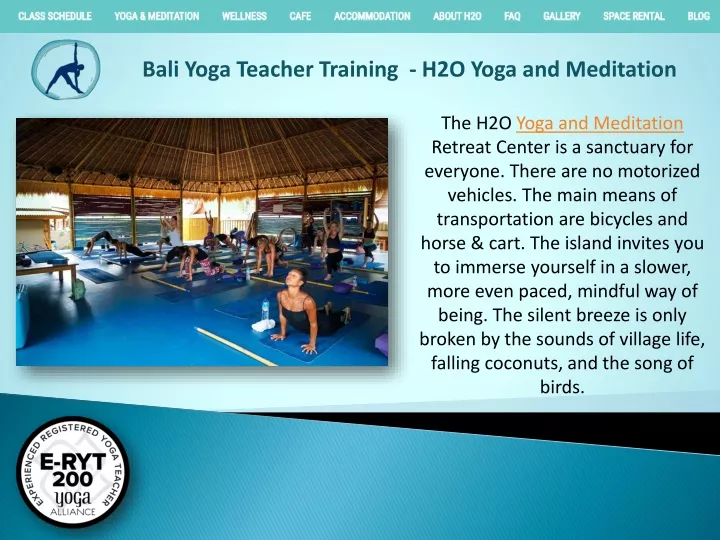 bali yoga teacher training h2o yoga and meditation