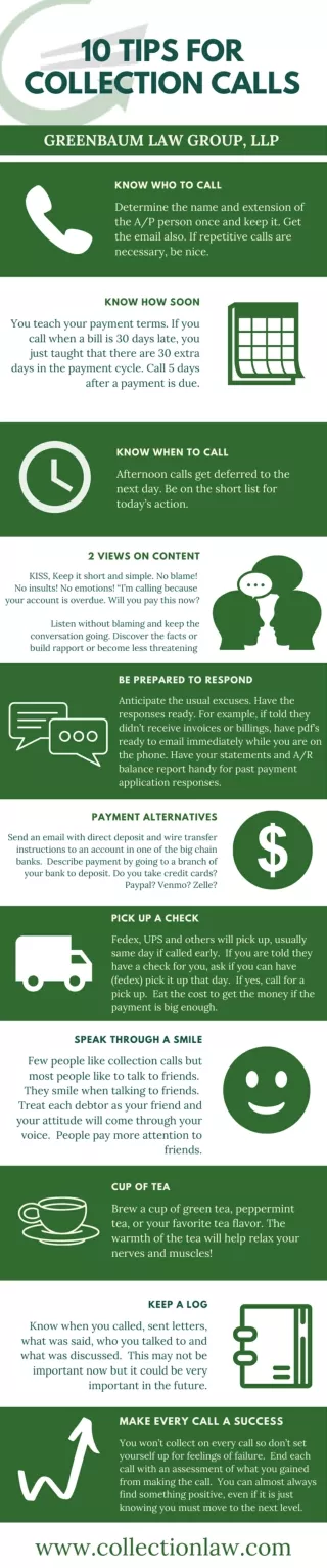 10 Tips for Collection Calls [Infographic]