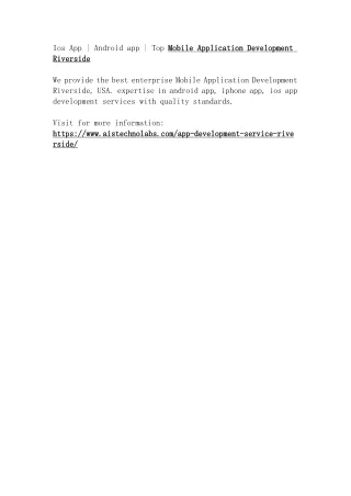 ios app android app top mobile riverside riverside