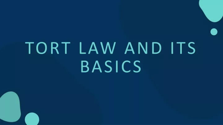 tort law and its basics