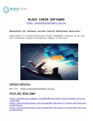 Blockchain Software Applications Development