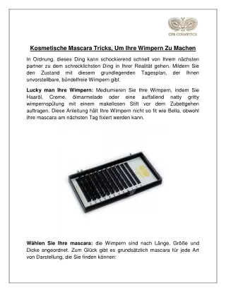 Kosmetische Mascara Tricks, Um Ihre Wimpern Zu Machen