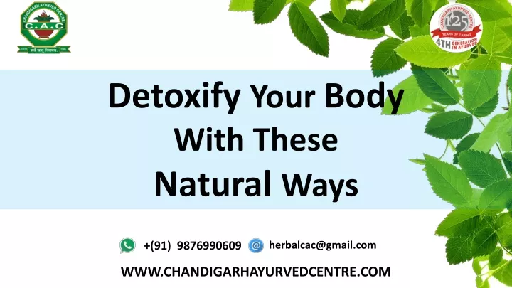 detoxify your body with these natural ways