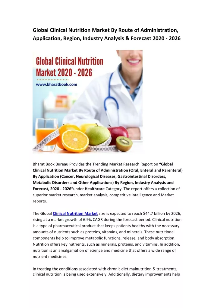 global clinical nutrition market by route
