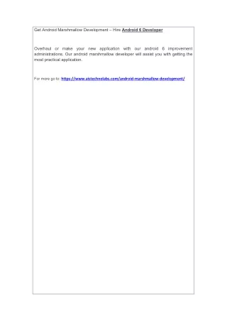 get android marshmallow development hire android