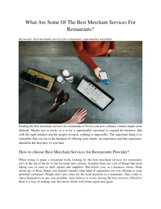 what are some of the best merchant services