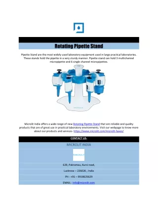 rotating pipette stand