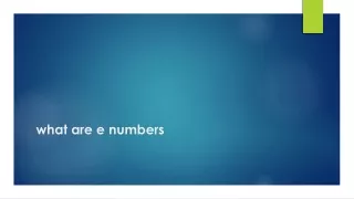 What are E-Numbers | Santa Color